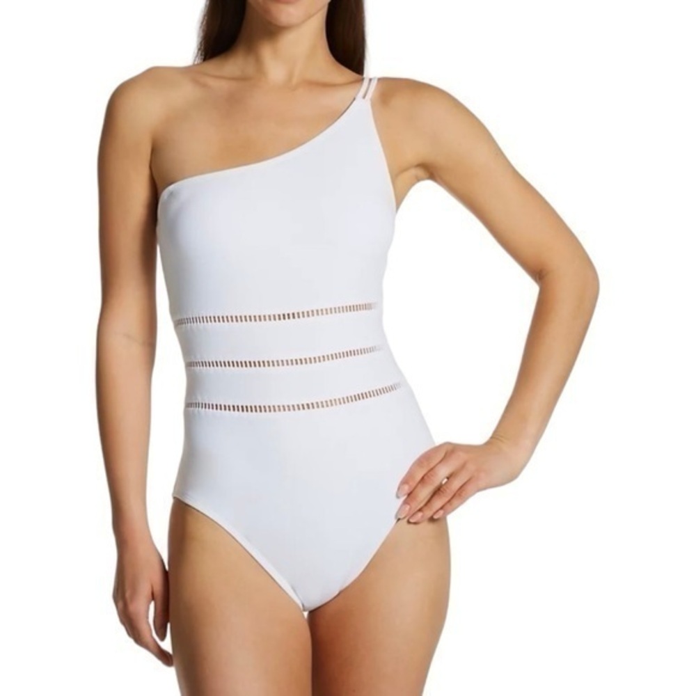 Bleu Rod Beattie Behind The Seams One Shoulder One Piece Swimsuit Size 10